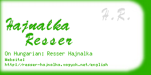 hajnalka resser business card